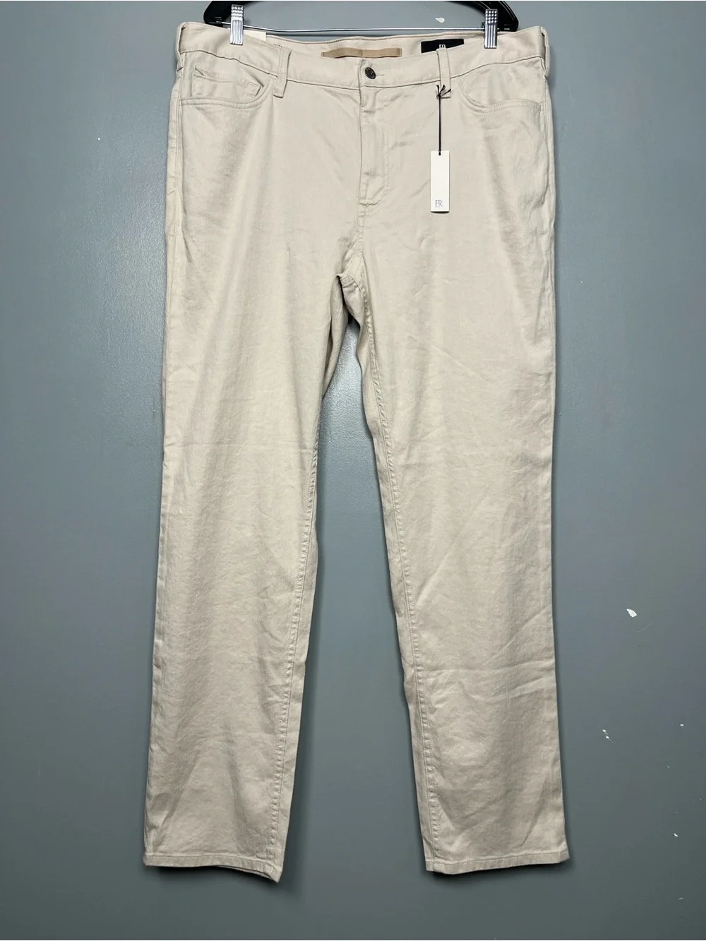 Banana Republic Men’s Slim Fit Linen Cotton Travelers Pants Sandstone Size 38x32